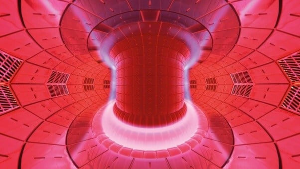 Plasma in a Tokamak fusion chamber